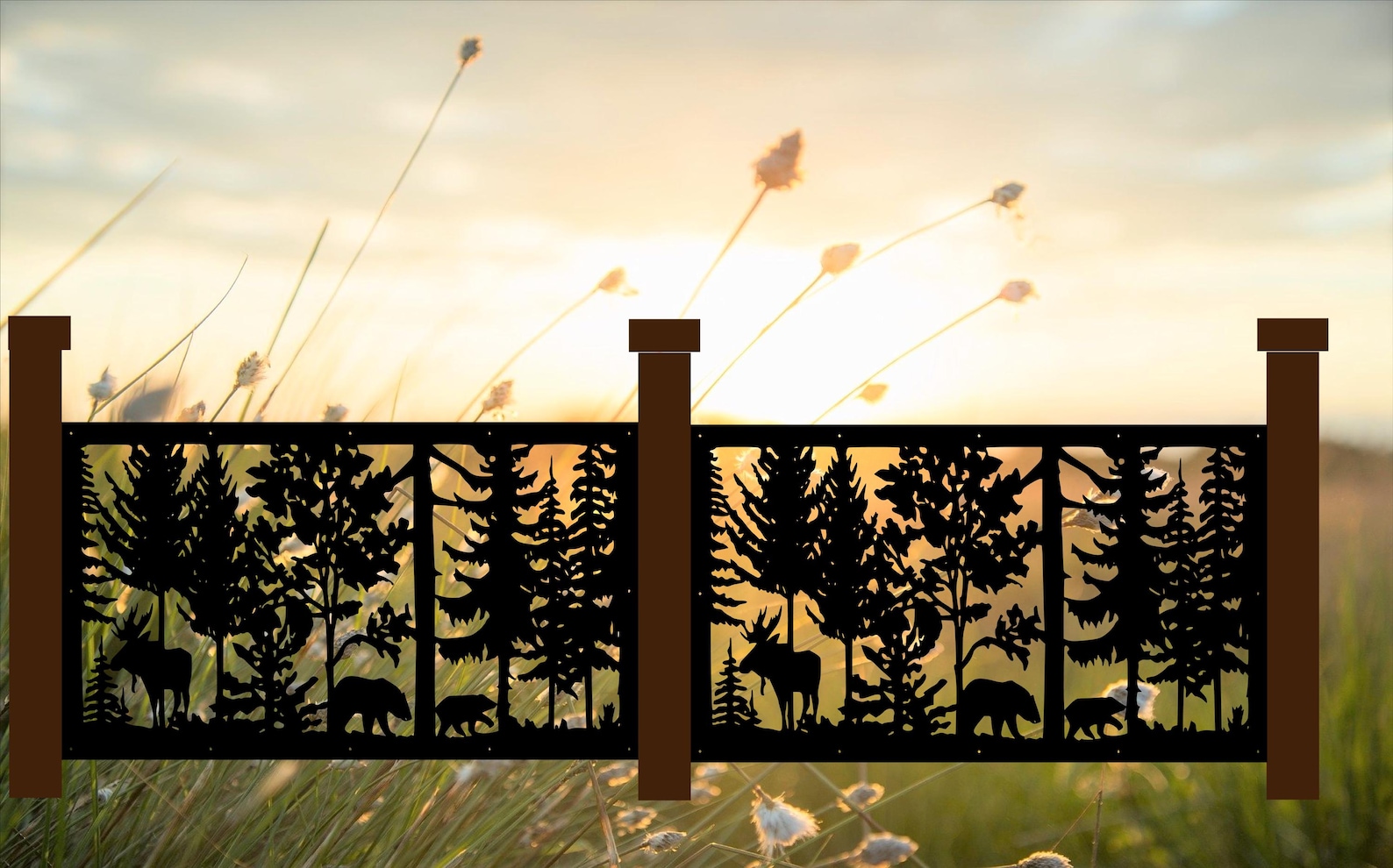 Decorative Rustic Railings, Metal Panel Insert, Railing Insert, Balcony ...
