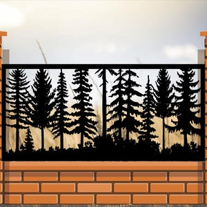 Decorative Rustic Railing and Metal Panel, Windsong Barrier, Metal Panel Insert, Staircase Railings,  Decorative Fence Panel