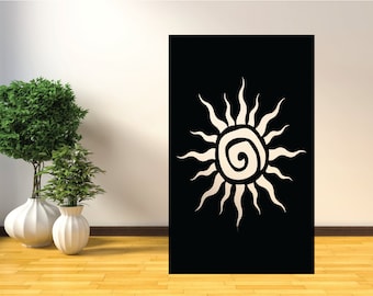 Privacy Panel, Metal Panel, Metal Privacy Screen, Fence, Decorative Panel, Wall Art, Garden Panel, Sun Motif Panel - ITT_pat9