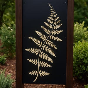 Privacy Panel, Metal Panel, Metal Privacy Screen, Fence, Decorative Panel, Wall Art, Garden Panel, Indoor & Outdoor - Tall Fern (PID3)