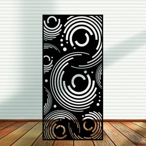 Metal Panel, Metal Privacy Screen, Fence, Decorative Panel, Wall Art, Garden Panel, Indoor & Outdoor - Swirls