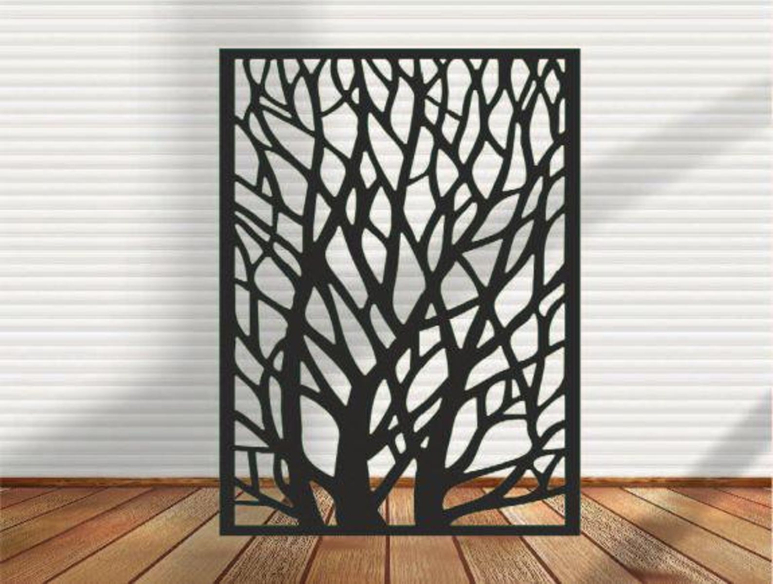 Tree Privacy Panel, Partition, Decorative Metal Panel, Railing Insert ...