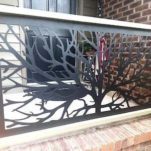 Tree Railing Metal Insert, Privacy Fence Panel, Wall Art - Etsy