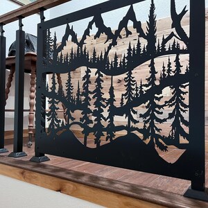 Decorative Rustic Railings, Metal Panel Insert, Staircase Railings ...