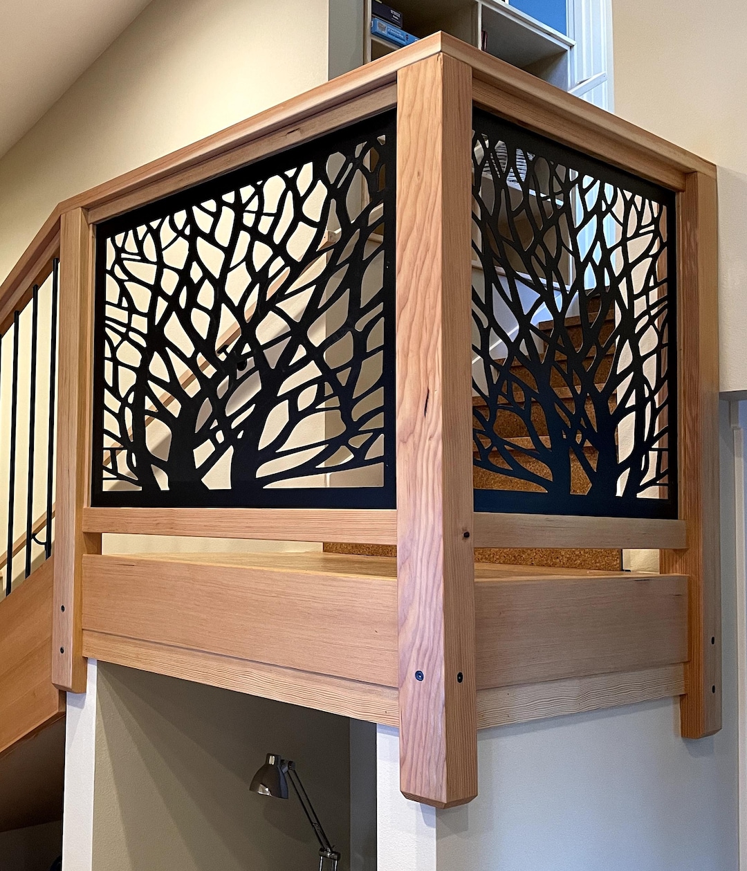 Tree Railing Metal Panel Tree Privacy Panel, Partition, Decorative Metal Panel, Railing Insert ...