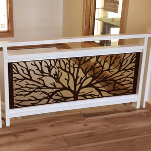 Tree Railing Insert, Metal Panel, Metal Privacy Screen, Fence, Decorative Panel, Wall Art, Garden Panel, Indoor & Outdoor - SKULCFG1-4OC