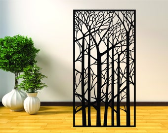 Privacy Panel, Metal Panel, Metal Privacy Screen, Fence, Decorative Panel, Wall Art, Garden Panel, Indoor & Outdoor - Wintry Bliss - BMP 23