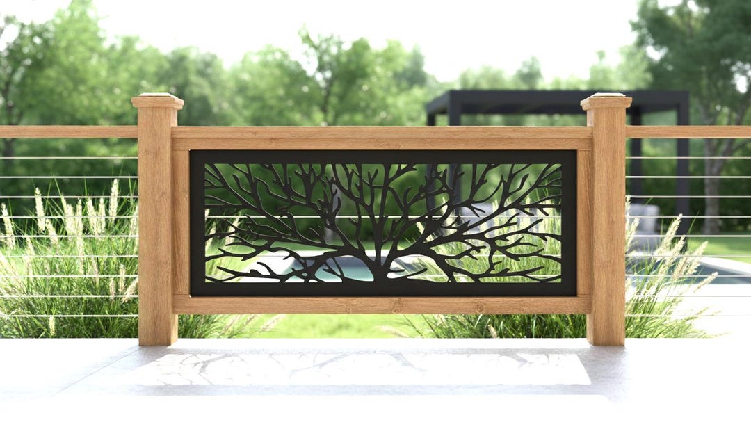 Tree Privacy Panel, Partition, Indoor Decor, Decorative Metal Panel ...