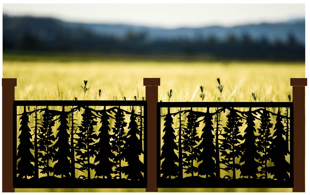 Decorative Rustic Railings, Metal Panel Insert, Staircase Railings ...