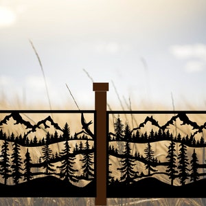 Waterfall Railing Insert Decorative Rustic Railings, Metal Panel Insert, Staircase Railings ...