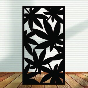 Privacy Panel, Metal Panel, Metal Privacy Screen, Fence, Decorative Panel, Wall Art, Garden Panel, Indoor & Outdoor - Maple Leaves