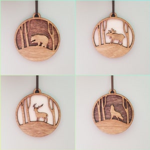 Conjunto de adornos de animales del bosque