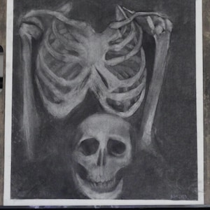 Skelevision - Original Charcoal Drawing