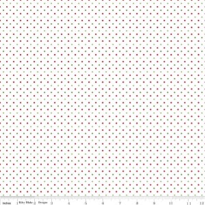 Swiss Dot on White Christmas half yard
