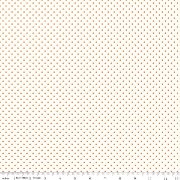 Swiss dot orange le creme Riley Blake half yard