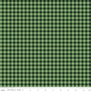 The Magic of Christmas  Green gingham 1/4 inch half yard