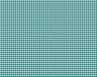 Small gingham Teal Riley Blake Designs Half Yard
