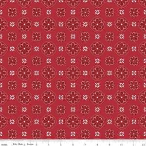 Picadilly Bandana Red half yard