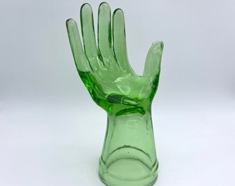 Transparent Green Glass Vintage Style Ring Bracelet Jewelry Holder