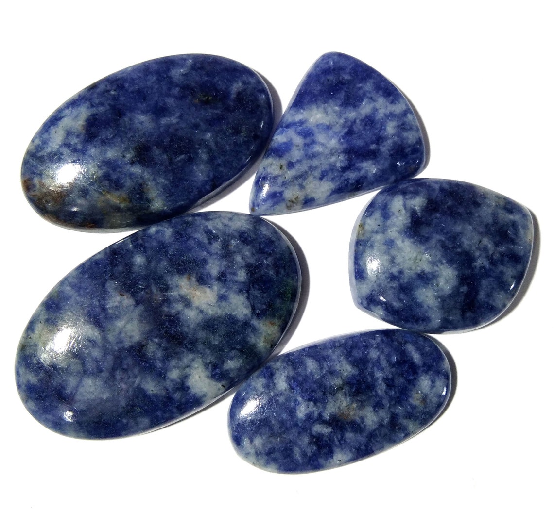 100 Natural Blue Spot Jasper Cabochon Nice Color Loose Etsy
