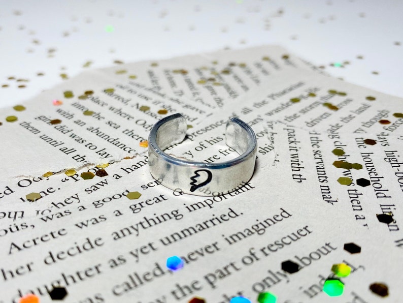 Set of 2 Matching Heart Stamped Rings
