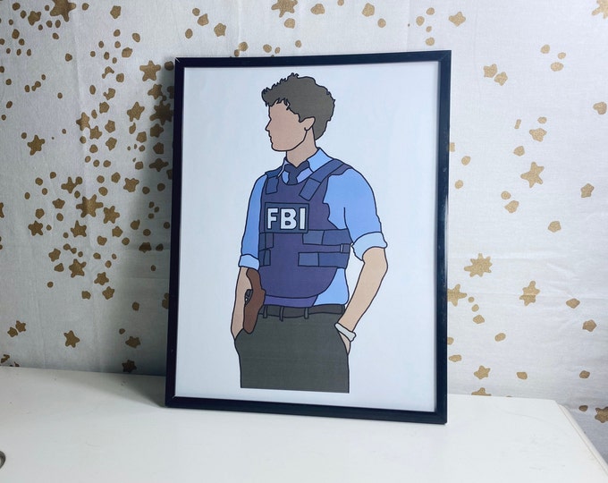 Spencer Reid FBI Vest Print Etsy