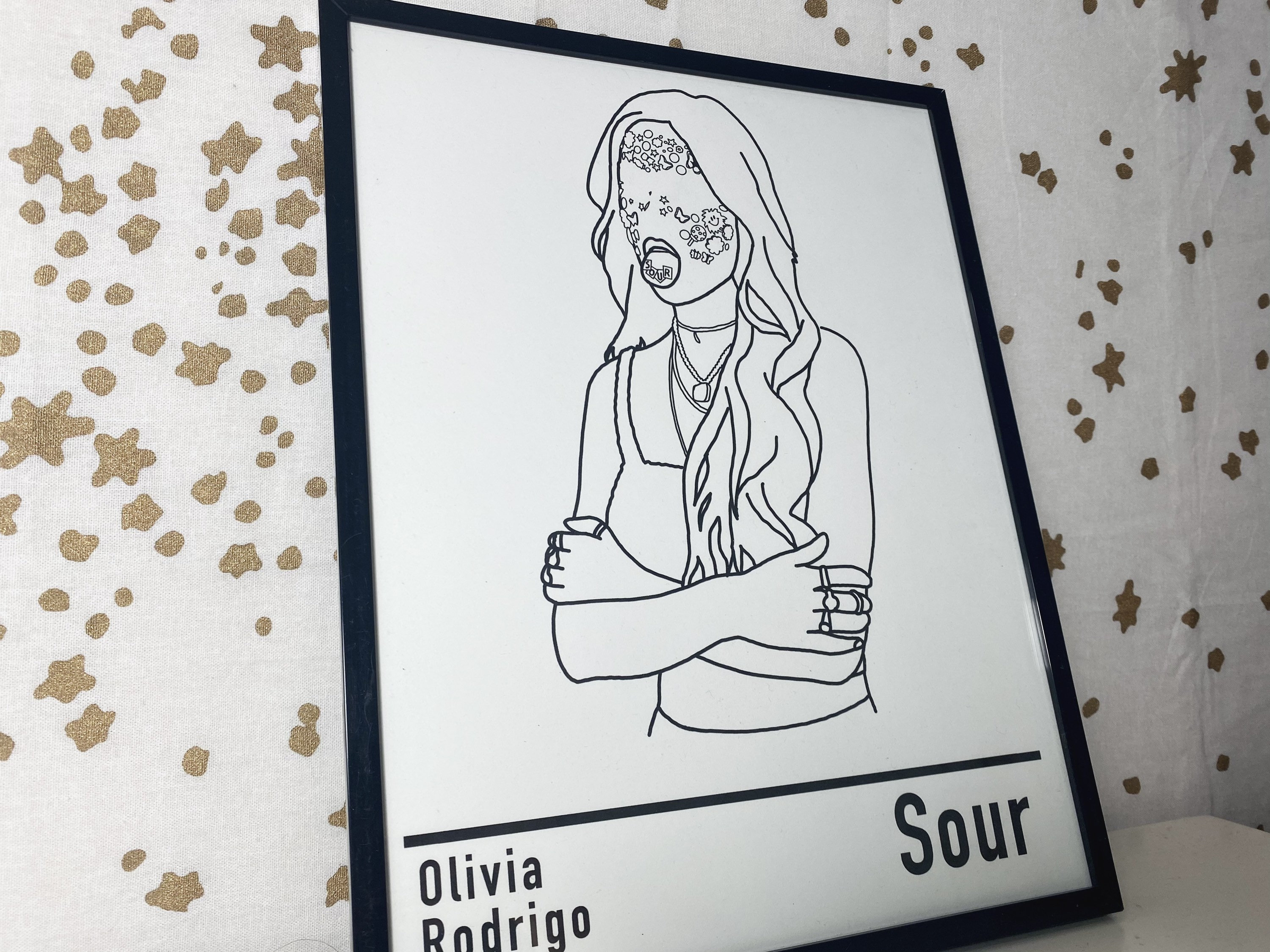 Olivia Rodrigo Sour Outline Or Colored Poster Print Etsy