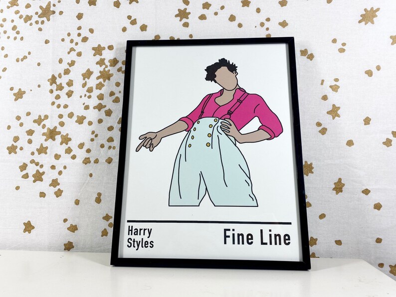 Harry Styles Fine Line Outline or Colored Print | Etsy