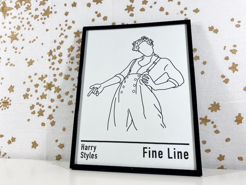 Harry Styles Fine Line Outline or Colored Print | Etsy