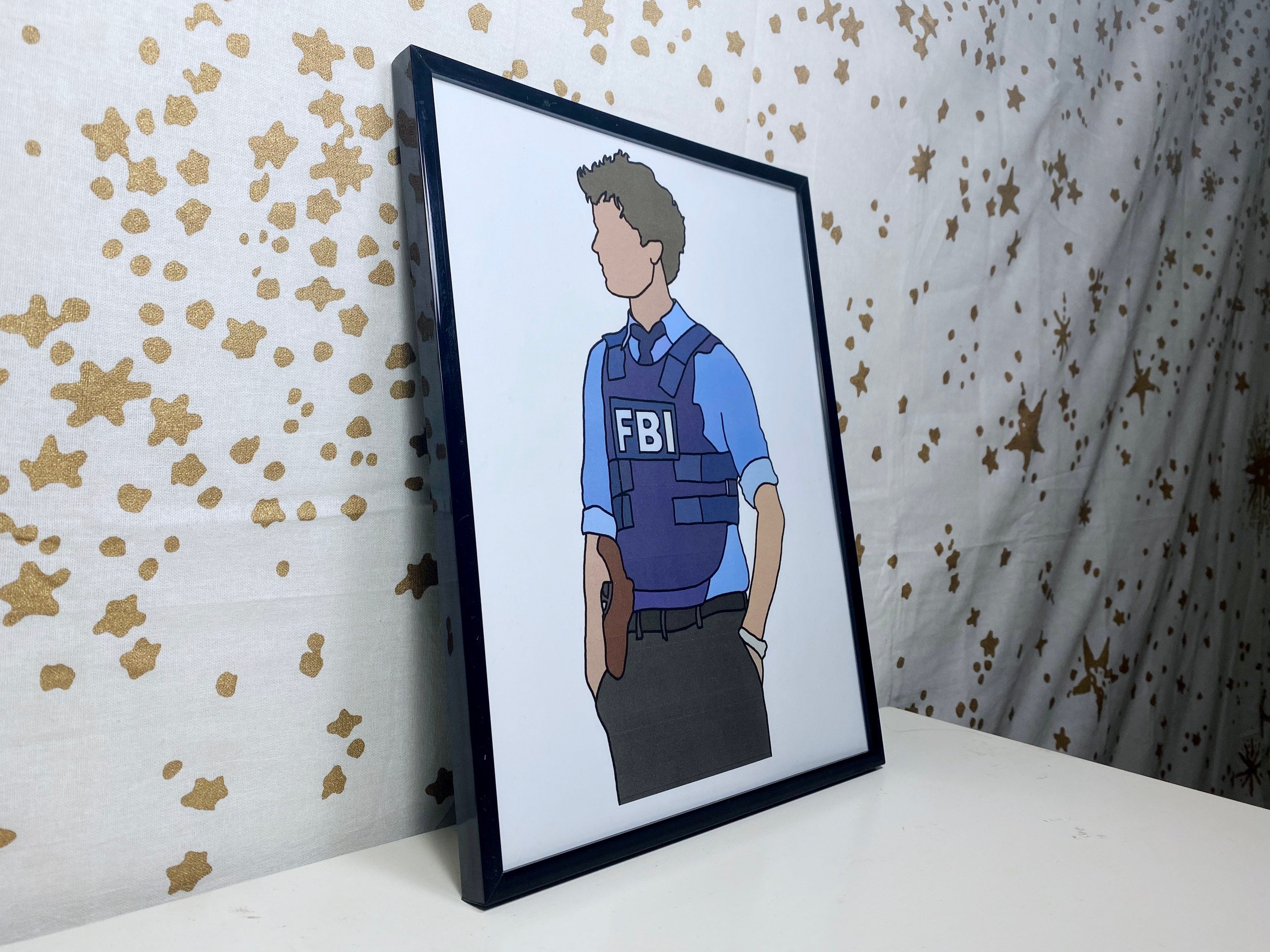Spencer Reid FBI Vest Print Etsy