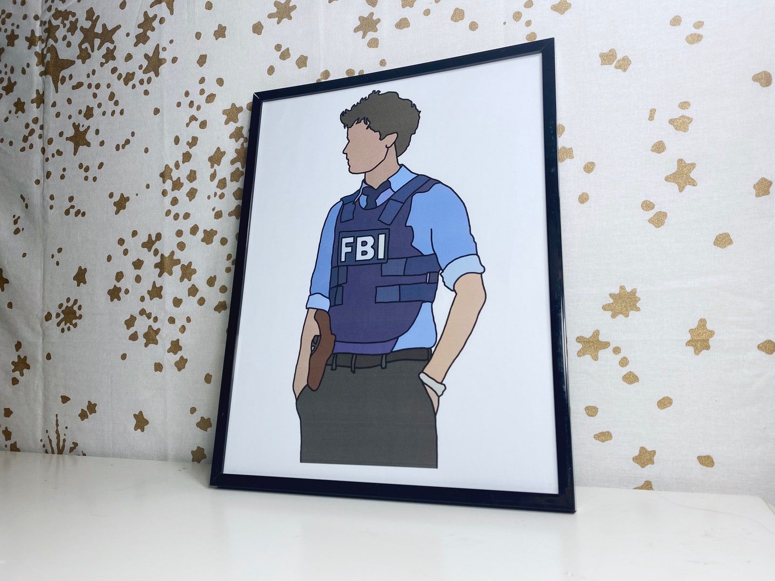 Spencer Reid FBI Vest Print Etsy
