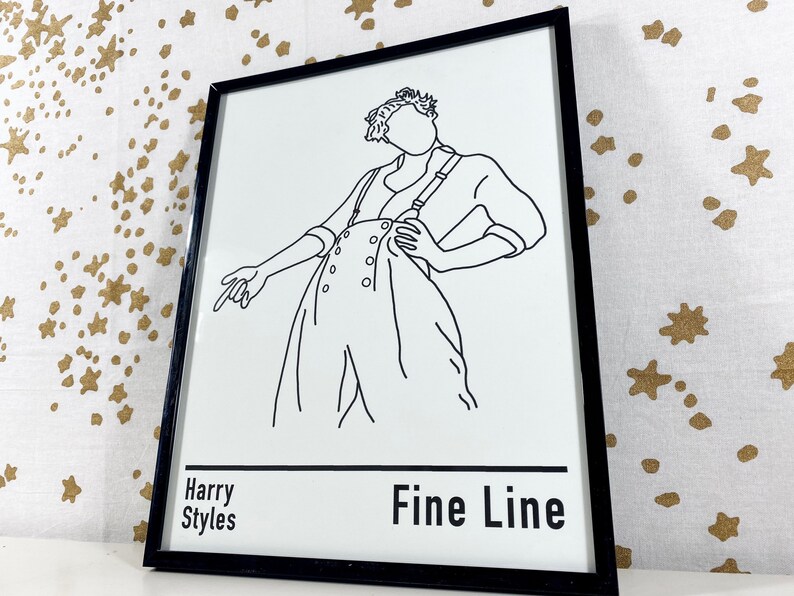 Harry Styles Fine Line Outline or Colored Print | Etsy