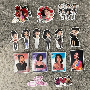 Selena Quintanilla Stickers. Waterproof. Selena Vinyl. Selena labels. Selena Quintanilla. Cow print. Roses. Muñequita. Selena y Los Dinos