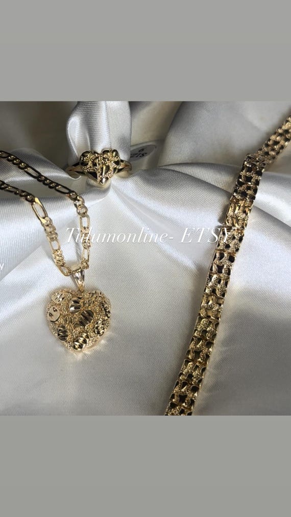 Ensemble De Bijoux Plaqué Or - Collier, Boucles D'oreilles, Bracelet ? Neuf Sans Emballage