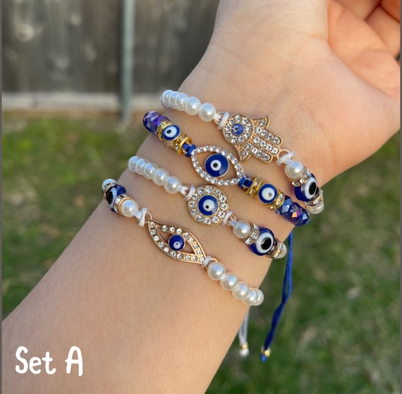 Evil Eye Blue Emil Eve Eye Brazaletes De Cuentas Brazaletes Evil Eye Blue Emil Eve Eye Brazaletes De Cuentas Brazaletes