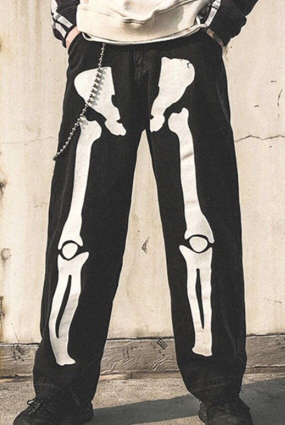 skeleton jeans