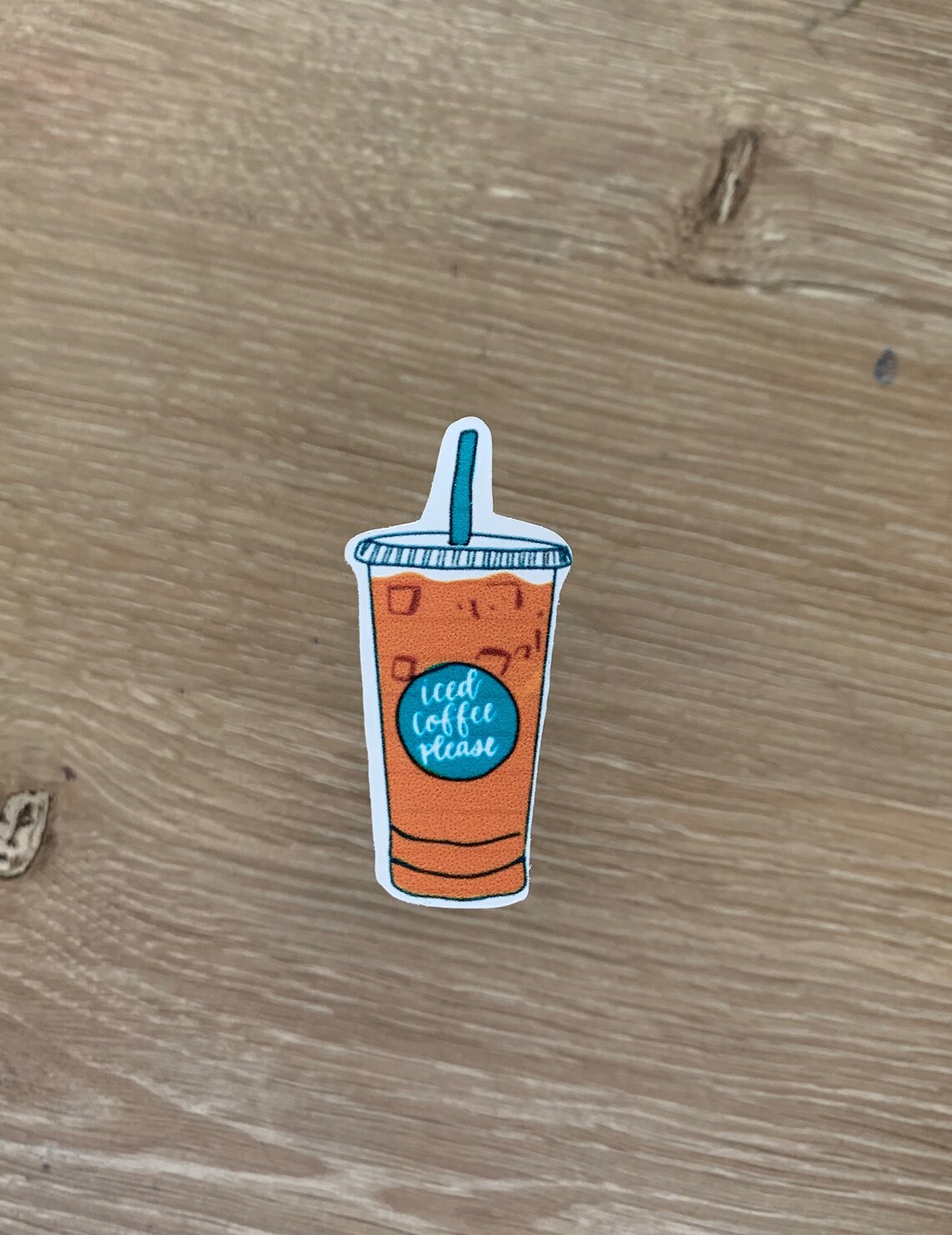Iced Coffee Please Decal cute coffee vinyl sticker | Etsy