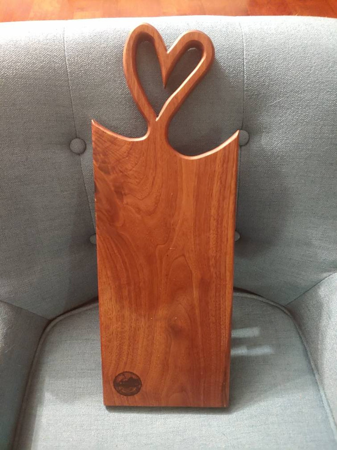 Walnut Charcuterie Board With Heart Shaped Handle Cheese Board Serving