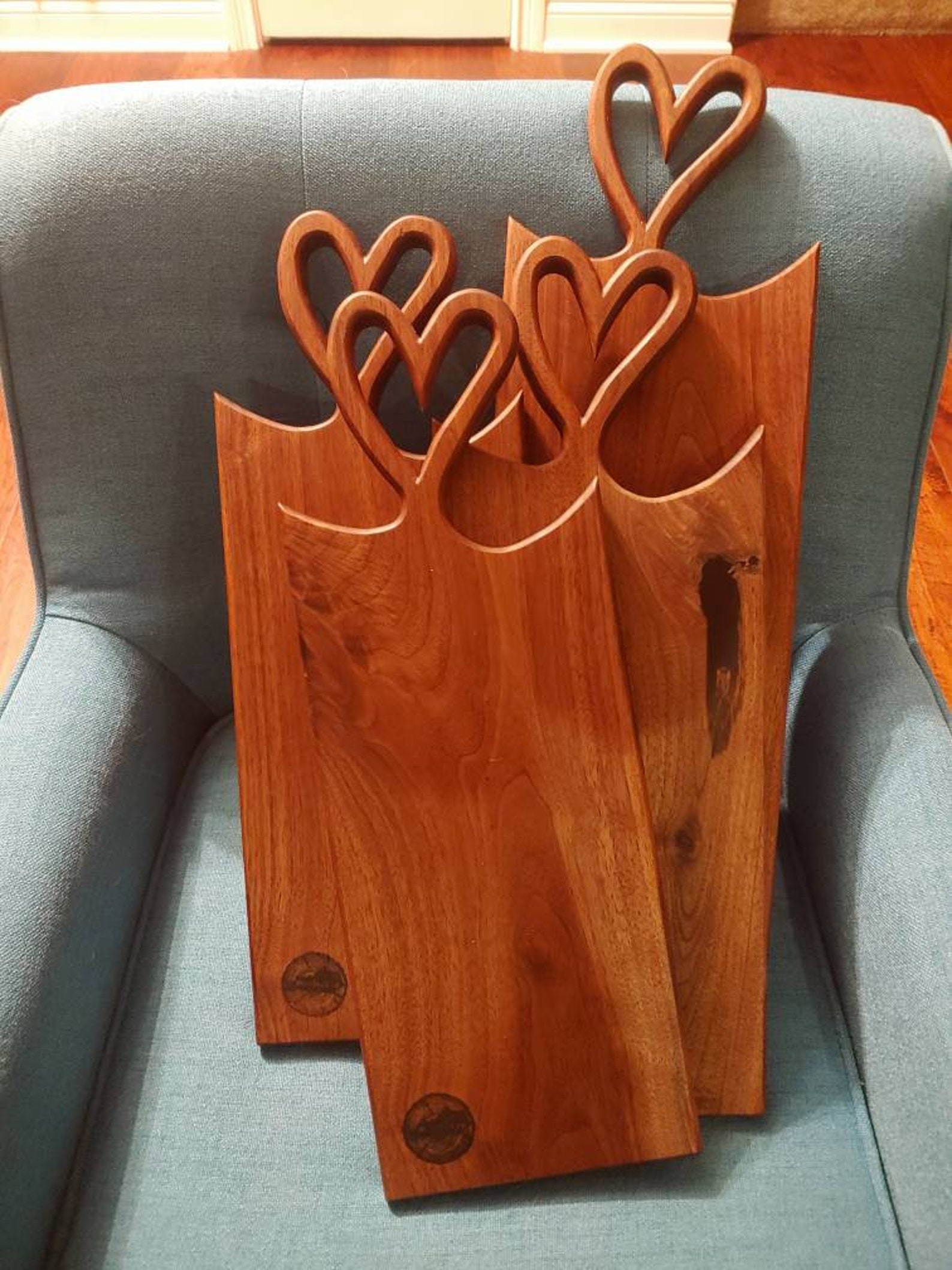 Charcuterie board with heart shaped handle Etsy