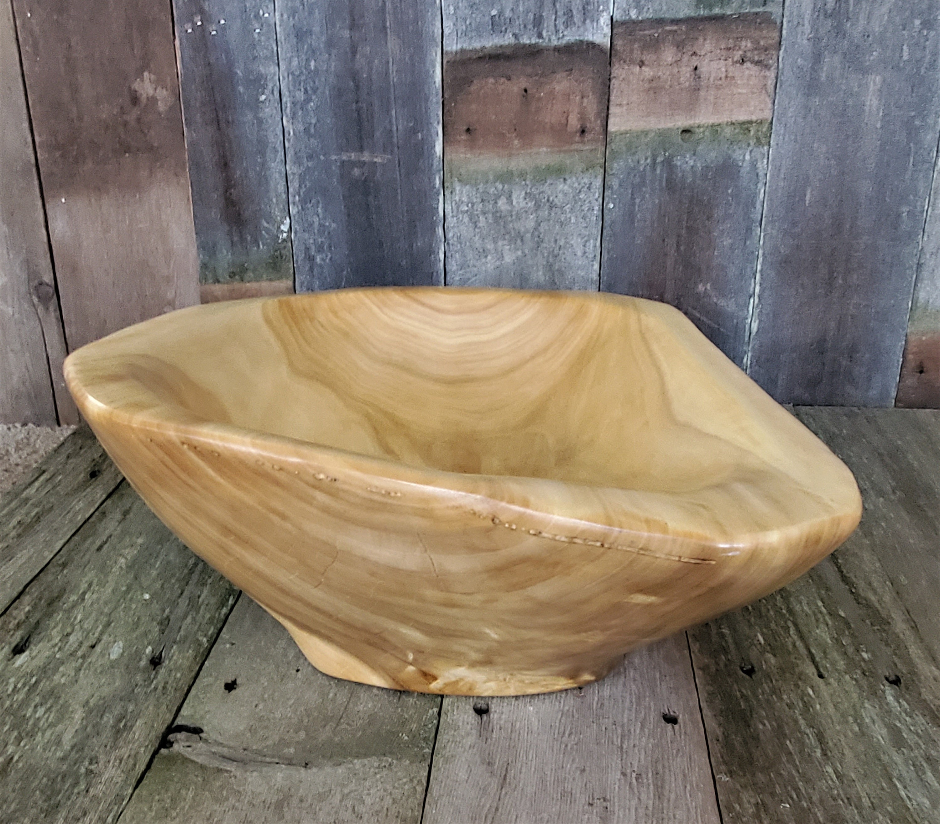 Large handmade elegant wood decorative home decor bowl / Etsy