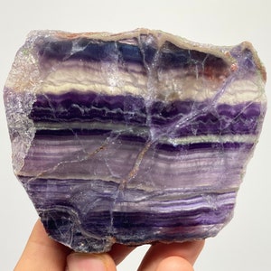 Fluorite Slice Rainbow Fluorite Slab  Fluorite Polished Slab, Slice  Crystal Healing Gemstone 162 Grams 72*89*11mm
