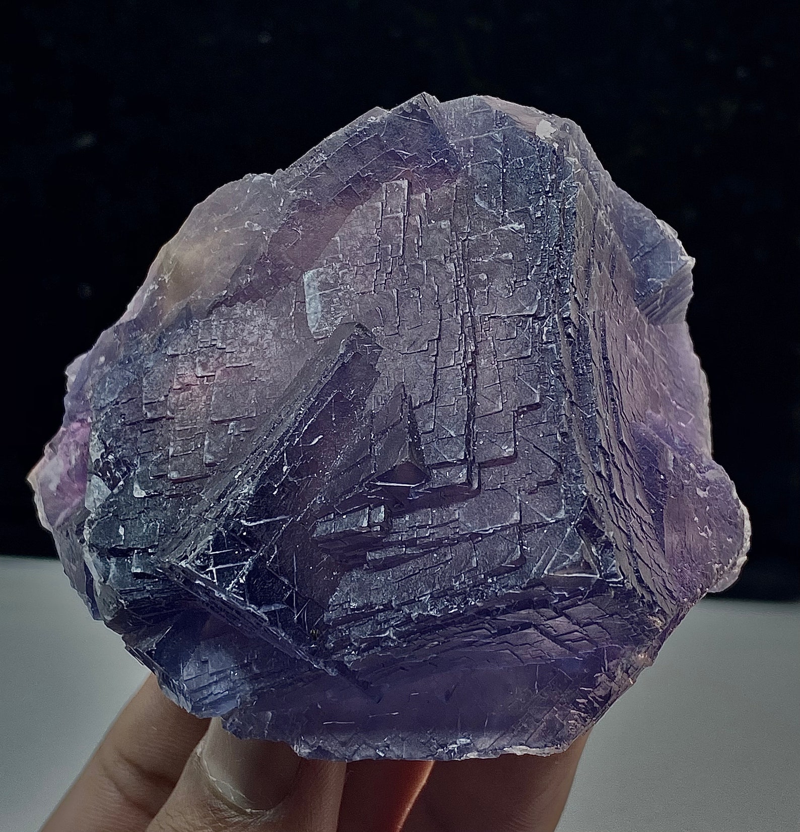 Fluorite Crystal Bluish Color Natural Fluorite From Pakistan Etsy