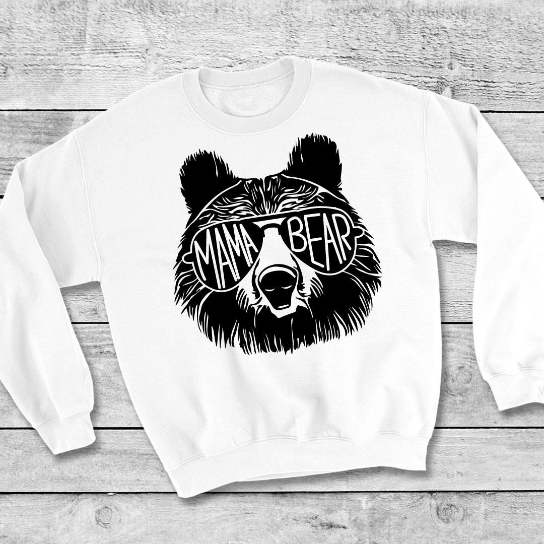 White Mama Bear Men's Sweatshirt