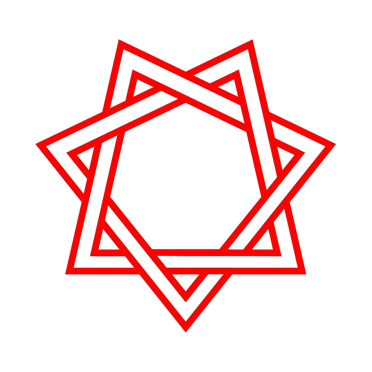 Seven Sided Star Tool Decal small large Etsy