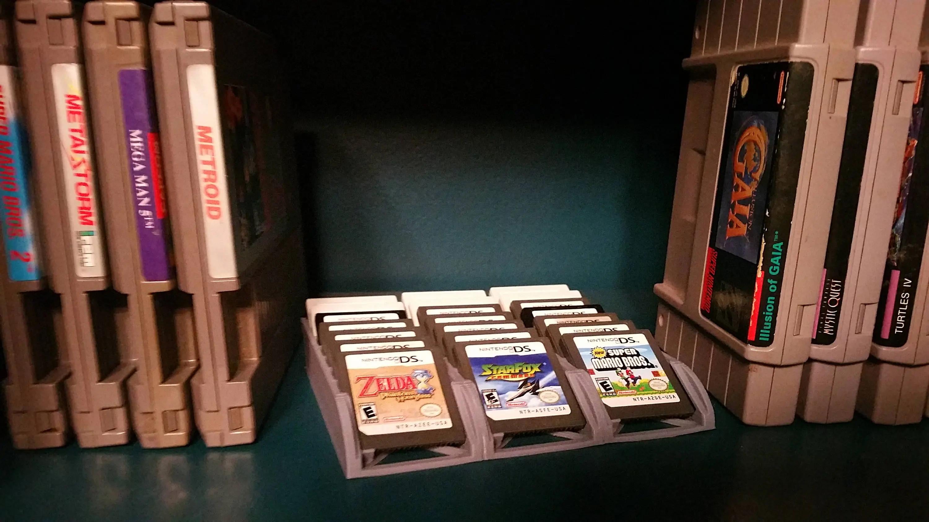 Wall or Shelf Display Rack for Nintendo DS and 3DS Games - Expandable ...