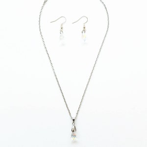 Schmuck - Kristall Tropfen Schmuck Set