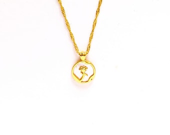 Necklace - Gold Flower Mother Of Pearl Necklace