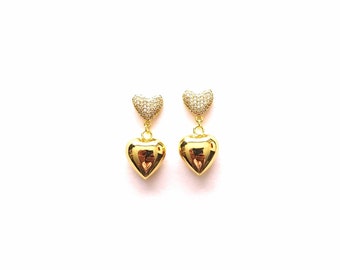 Earrings - Zircon Heart Earrings