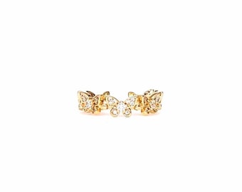 Rings - Micro Inlaid Zircon Butterfly Ring