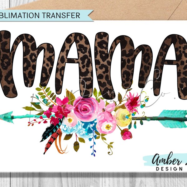 Ready To Press, Sublimation Transfers, DIY Shirt, Sublimation, Transfers Ready To Press, Heat Transfer Designs, Mama Arrow Flowers, Boho